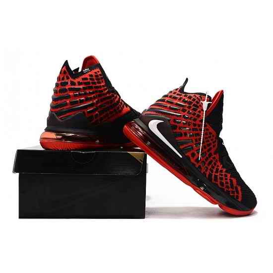 Lebron James XVII High Cut Men Shoes Black Red-2